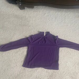 SHEIN Purple Long Sleeve Blouse